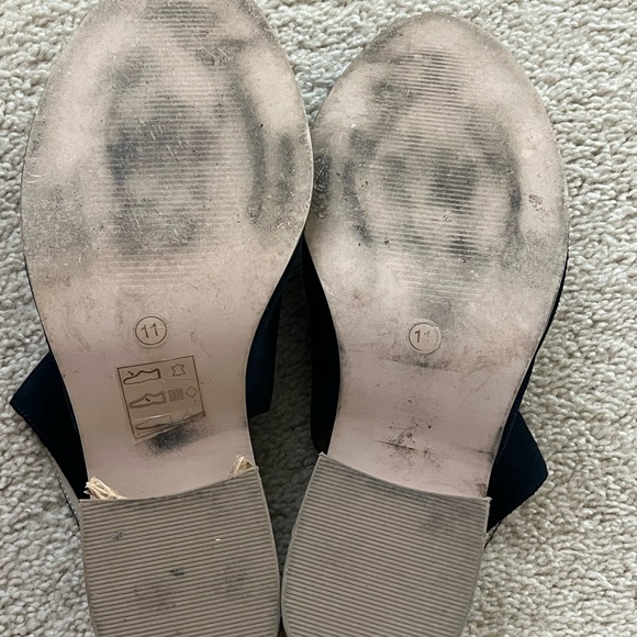 Sole Society Navy Suede Block Heel Mules size 12 - Picture 5 of 6